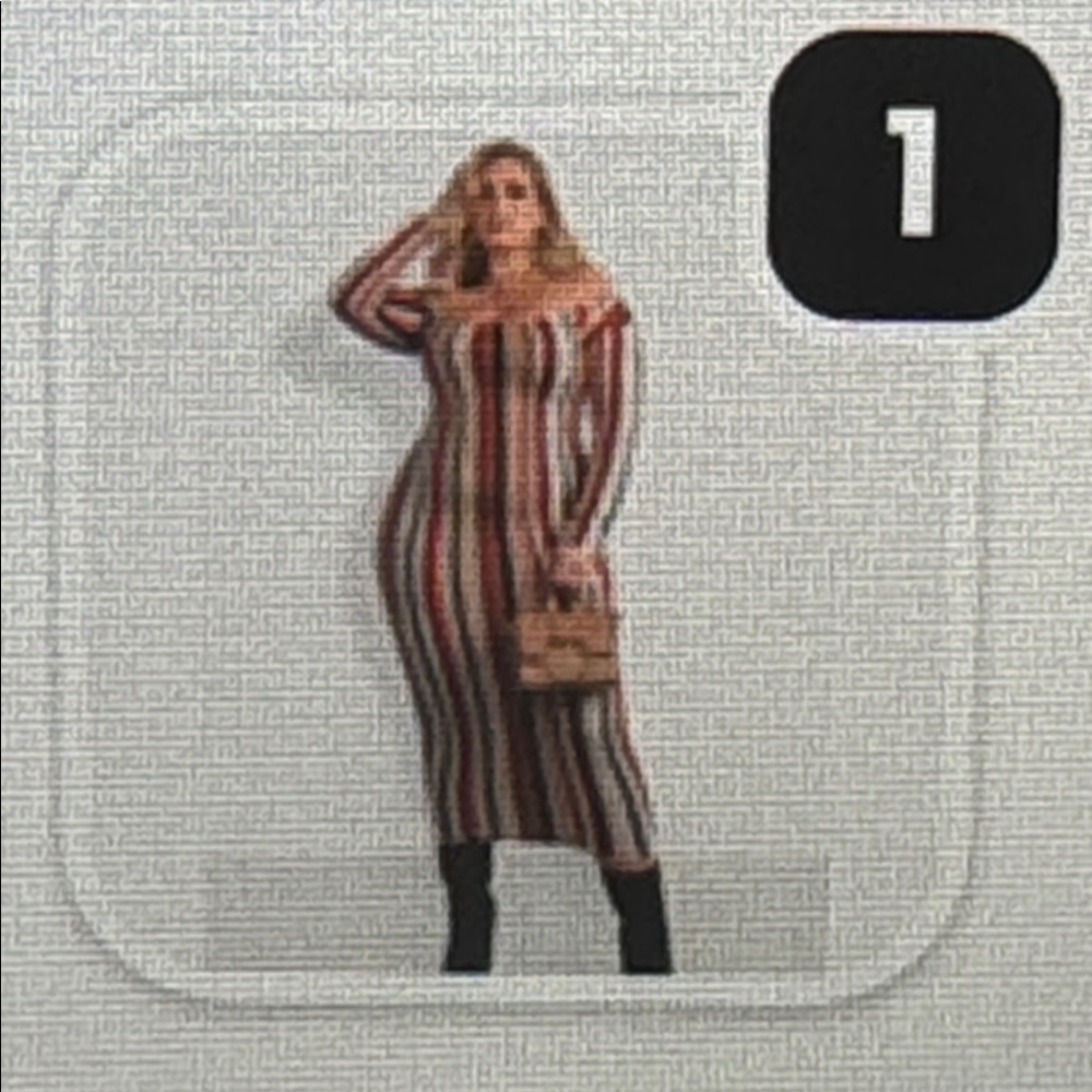 Rebdolls Multicolor Striped Long Sleeve Dress
